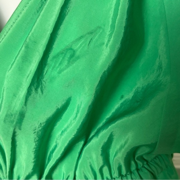 ALC Flutter Short Sleeve V-Neck Empire Waist‎ Front Tie Ruffle Tier Maxi Gown 6 - Picture 16 of 16